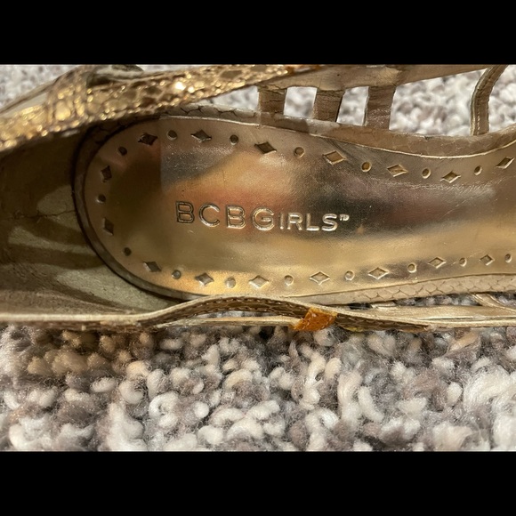 BCBGirls bright and beautiful shoes heels open summer us size 9 Genuine Leather - Picture 4 of 6